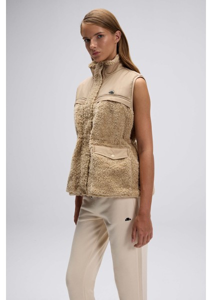 Logolu Regular Fit Dik Yaka Polar Yelek Bayan Yelek EF545 modelleri