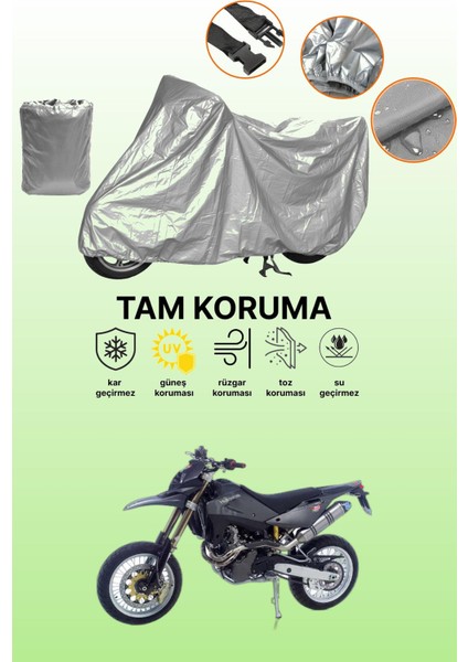 Gri Husqvarna Sm 610 Uyumlu Motosiklet Brandası, Koruyucu Örtü, Motor Branda