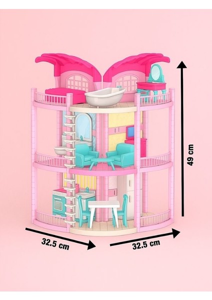 Bella Dream House-Sihirli Prenses Evi +3 Yaş 3 Katlı Model Bebek Evi Seti fiyatları