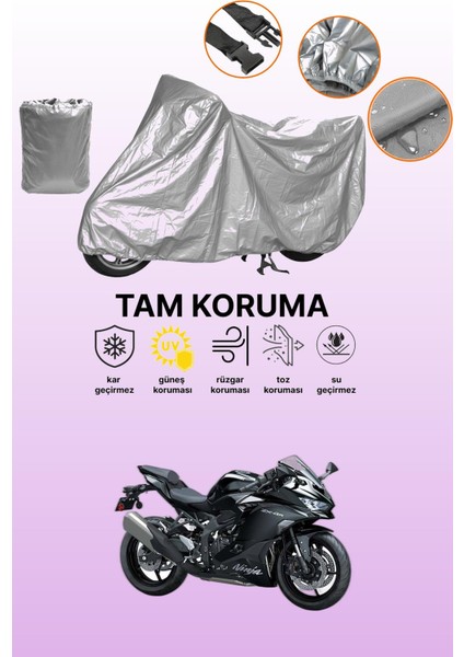 Gri Kawasaki Ninja Zx-4r Uyumlu Motosiklet Brandası, Koruyucu Örtü, Motor Branda