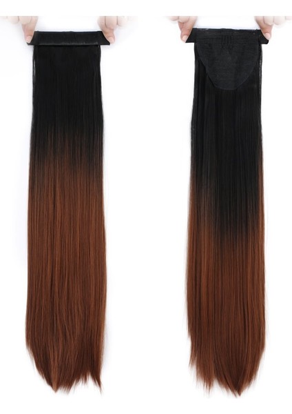 Fiber Sentetik Sihirli At Kuyruğu / Siyah / Karamel Ombreli fırsatları