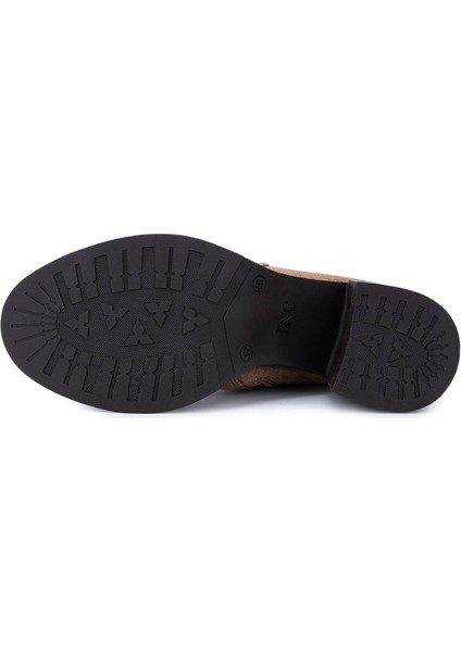 Kadın Hakiki Deri Kahverengi Topuklu Bot 1164 25594 Bn Bot SK25-26 Sıgaro Suet fırsatları