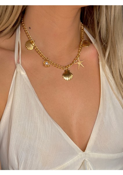 316L Çelik Charmlı Sallantılı Kolye