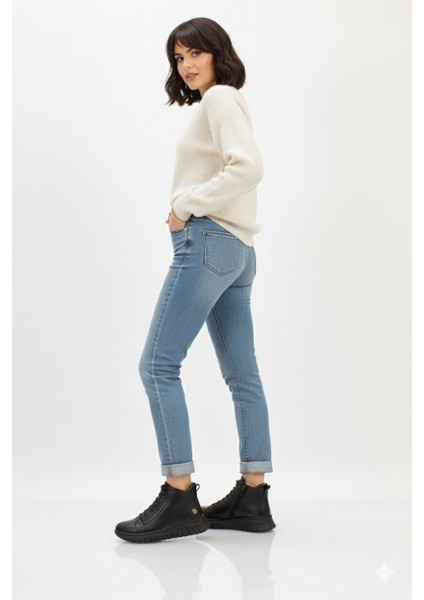 Kadın Düz Taban Günlük Fermuarlı Ortopedik Yumuşak Hakiki Deri Spor Tarz Bot BD25/KB2604 fırsatları