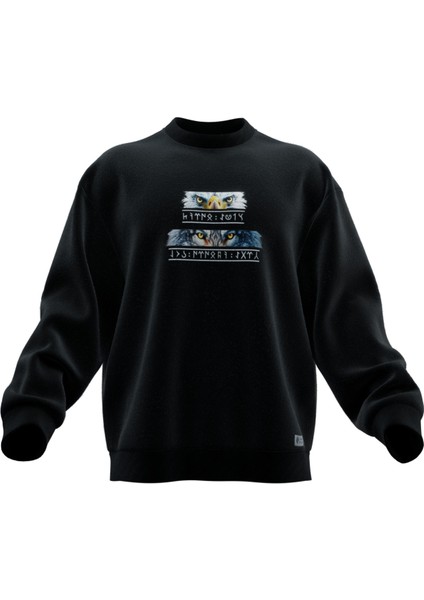 Kurt&kartal Baskılı Oversıze Sweatshırt (Unısex)