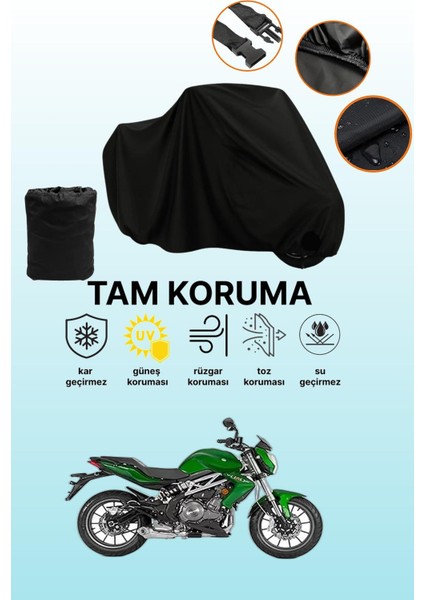Siyah Benelli Tnt 300 Uyumlu Motor Branda, Koruyucu Örtü, Motosiklet Brandası