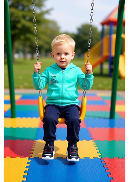 Erkek Çocuk Fermuarlı Kapüşonlu Üst ve Eşofman Altı Takımı Kaliteli Şık Rahat modelleri