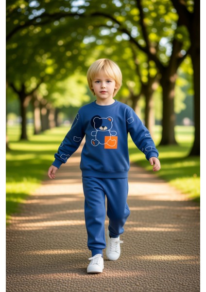 Erkek Çocuk Pamuklu Örme Baskılı Günlük Takım Rahatlık ve Stil Bir Arada Kaliteli Şık Rahat