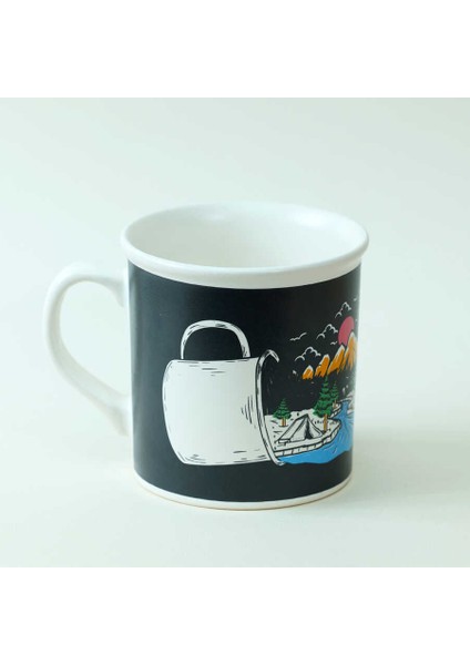 Kamp Desenli Antrasit Seramik Kupa fiyatları