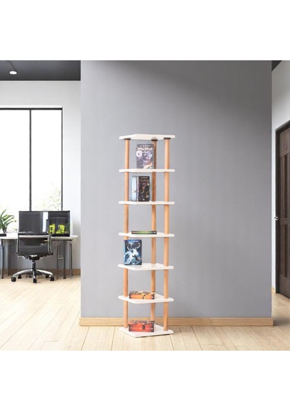 Pia 7 Raflı Kitaplık Çok Amaçlı Dolap fiyatları
