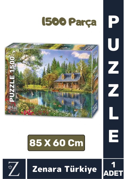 Eğlenceli Eğitici El Göz Görsel Algı Hafıza Beceri Geliştirici 1500 Parça Puzzle Kristal Göl