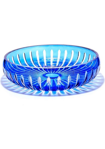 El Yapımı Kesme Kristal Vertical Desen 28 cm Dekoratif Sunumluk Sofra Sunum Kasesi fiyatları