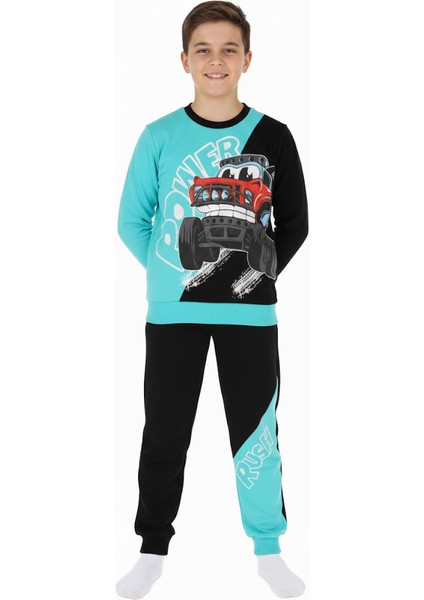 Erkek Çocuk Eşofman Takım Baskılı Şardonlu Kışlık