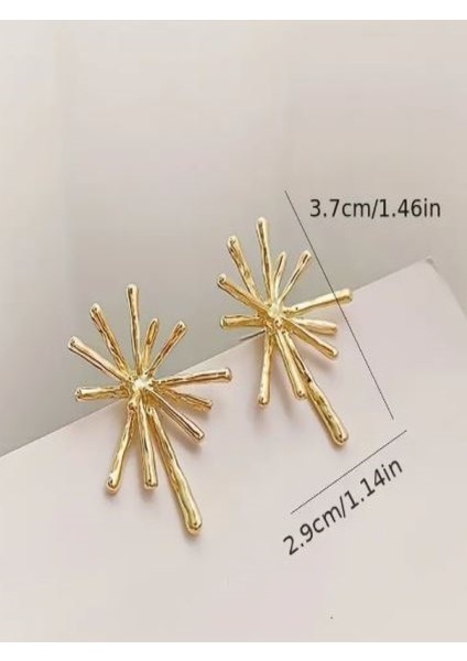 Altın Rengi Vintage Yıldız Küpe modelleri