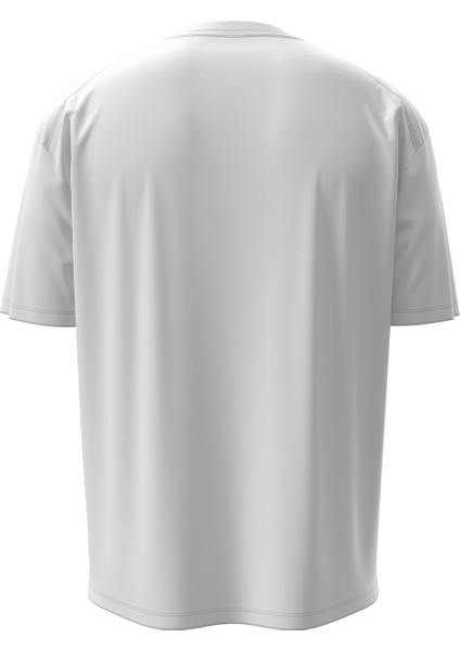 Bisiklet Yaka Baskılı Beyaz Erkek T-Shirt LV04RC857GYAA Ss Center Monogram Eu fırsatları