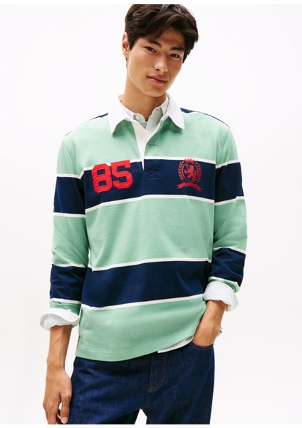 Çizgili Yeşil Erkek Polo T-Shirt DM0DM22074MAS Tjm Rlx Strıpe Rugby fiyatları