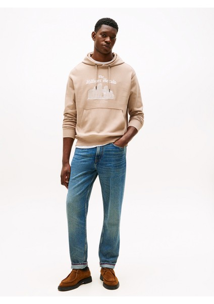 Kapüşon Yaka Bej Erkek Sweatshırt MW0MW40066AFE_HERALD Skylıne Hoody