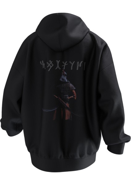 Bağatır Baskılı Oversıze Hoodıe (Unısex)