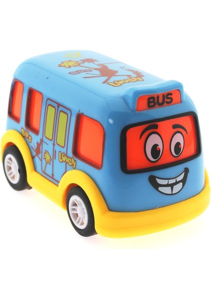 Çek Bırak Mini Sevimli Mavi Otobüs