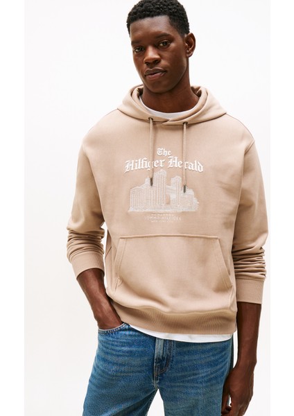 Kapüşon Yaka Bej Erkek Sweatshırt MW0MW40066AFE_HERALD Skylıne Hoody fiyatları