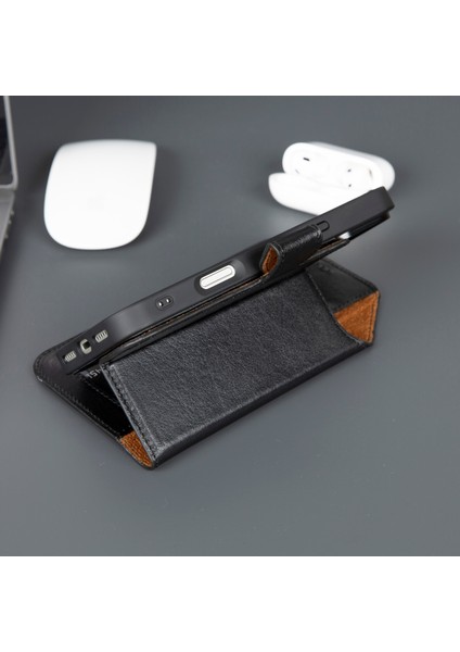 iPhone 17 Hakiki Deri Mıknatıslı Cüzdan Kılıf – Magsafe Uyumlu, Rfıd Korumalı, El Yapımı modelleri