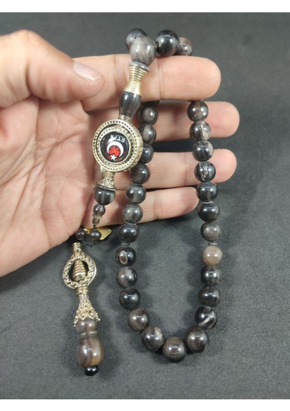 Hakan Kaya Usta Eseri Ağır Gümüş Nakkaşlı Naturel Bufalo Boynuzu 8682 indirimleri