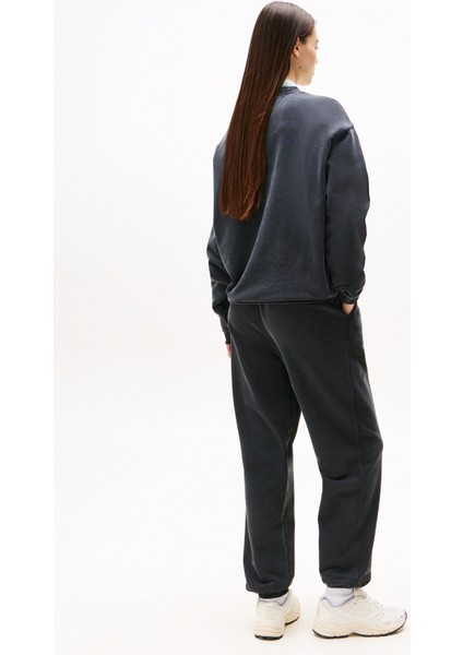 Yuvarlak Yaka Baskılı Siyah Kadın Sweatshırt DW0DW21586BDS modelleri