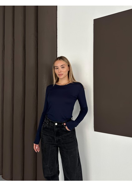 Kadın Uzun Kollu Bisiklet Yaka Penye Body 2'li Set fiyatları