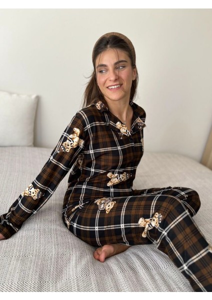 Teddy Ekose Ayıcık Kadın Pijama Takımı fırsatları