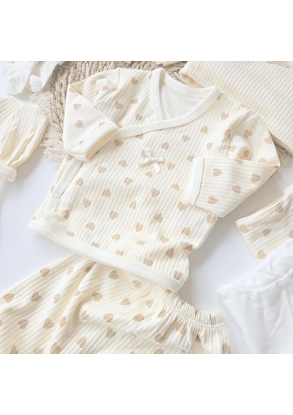 Cg Kids Bebek Hastane Çıkışı 10'lu %100 Pamuk Kalpli Love Detaylı 0-3 Ay modelleri