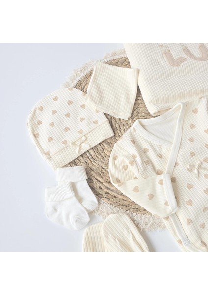 Cg Kids Bebek Hastane Çıkışı 10'lu %100 Pamuk Kalpli Love Detaylı 0-3 Ay fırsatları