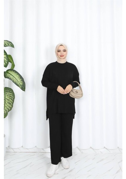 3406 Fitilli Pantolonlu Triko Takım