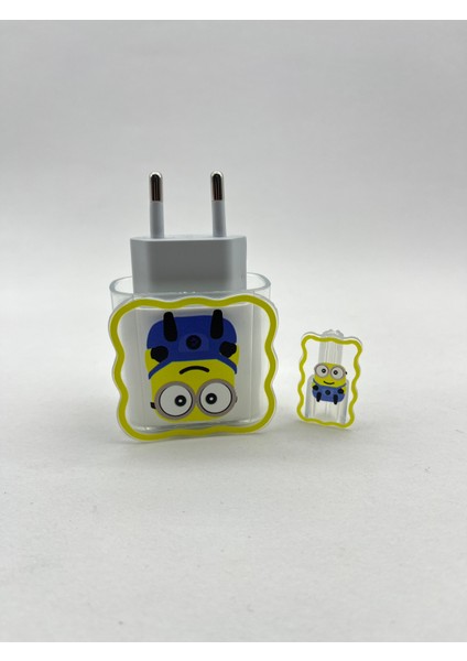 Iphone 18W/20W Uyumlu Baskılı Şarj Aleti Kılıfı