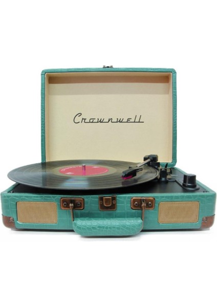 Pikap Suitcase Cr Series Yeşil Elektronik Bluetooth Hoparlör Plakçalar CW002-DG