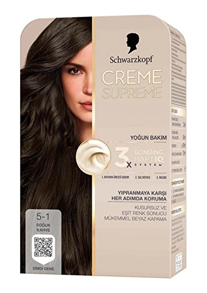 4 Adet Creme Supreme Saç Boyası 5-1 Soğuk Kahve