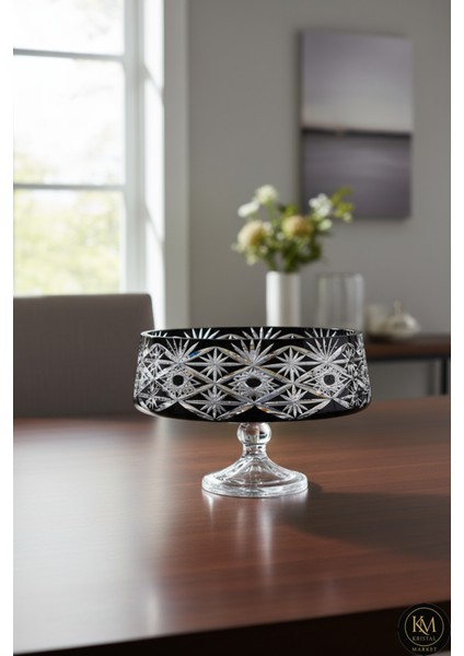 El Yapımı Kristal Avangart Vizyon Merkür Dekoratif Sunumluk Kase