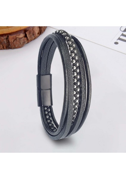 Beyaz Hematit ve Çoklu Deri Bileklik 9594B3D1 fiyatları