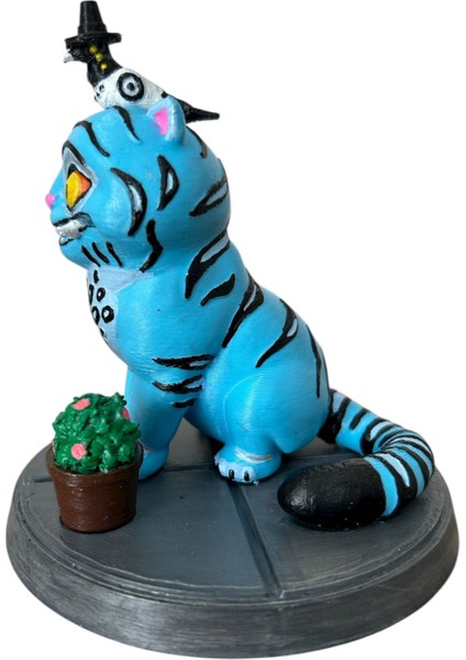 Mystic Tiger – El Boyama 3D Koleksiyon Figürü | Mavi Kaplan Özel Seri | Demon Hunters Tarzında Derpy fiyatları