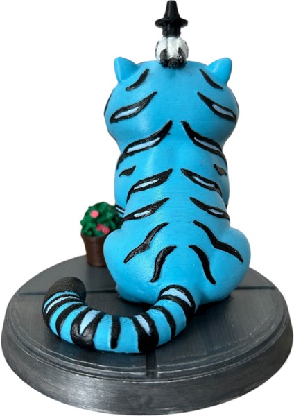 Mystic Tiger – El Boyama 3D Koleksiyon Figürü | Mavi Kaplan Özel Seri | Demon Hunters Tarzında Derpy modelleri