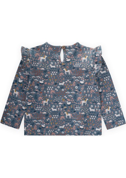 Uzun Kollu T-Shırt 1-7 Yaş Indigo Mavi fiyatları