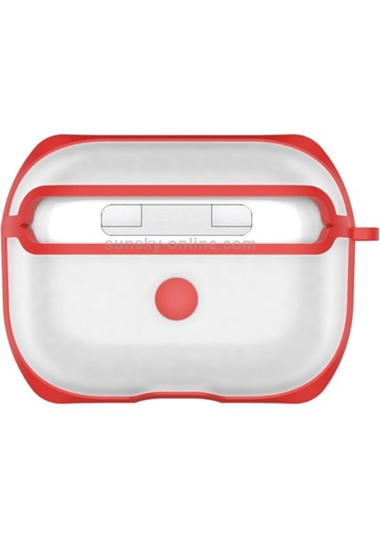 Apple Airpods Pro 1. Nesil Uyumlu Buzlu Transparan Renkli Çizgili Kılıf Bumper Koruma Kabı Hybrid