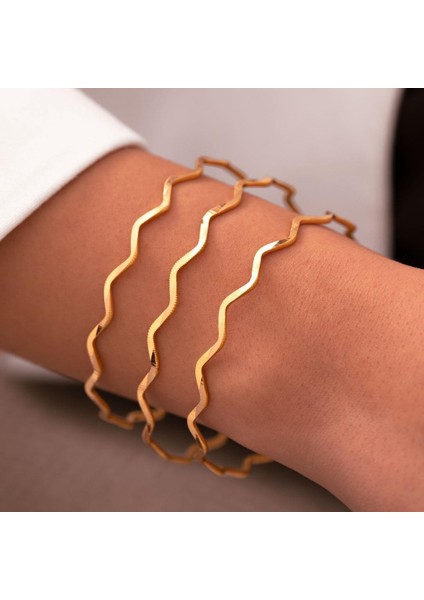10 Gram 22 Ayar Altın Zigzag Ajda Bilezik indirimleri