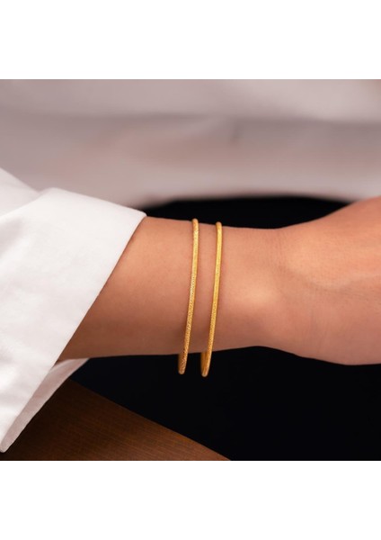 10 Gram 22 Ayar Altın Simli Ajda Bilezik