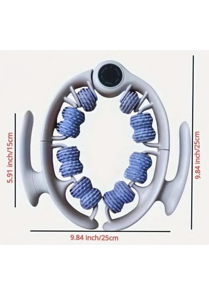 14 Tekerli Kas Gevşetici Sıkılaştırıcı Masaj Aleti Ayarlanabilir Lenf Drenaj Bacak Kol Selülit Mavi modelleri