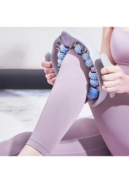 14 Tekerli Kas Gevşetici Sıkılaştırıcı Masaj Aleti Ayarlanabilir Lenf Drenaj Bacak Kol Selülit Mavi fırsatları