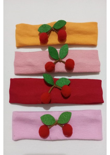 LASTİKLİ KİRAZLI KIZ BANDANA SETİ fiyatları