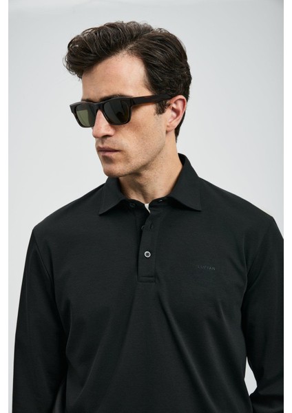 Rocky Polo Yaka Erkek Sweatshirt Siyah (112040044) indirimleri