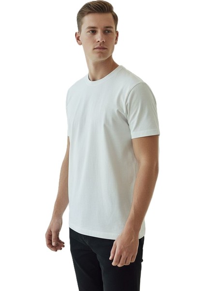 25 - 4350 SÜPER BATTAL BÜYÜK BEDEN UNİSEX BİSİKLET YAKA T-SHIRT modelleri