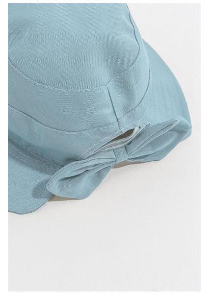 Kadın BRDY Mint Keten Fiyonk Detaylı Şapka