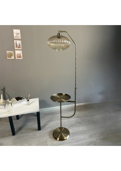 Elegant Bal Cam Eskitme Gövde Tepsili Lambader Dekoratif Metal Oturma Odası Çalışma Odası Zemin modelleri